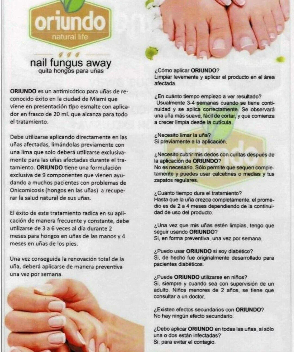 Oriundo Life Nail Treatment, Tratamiento Para Uñas, Extra Strength Nail Renewal, Made in USA
