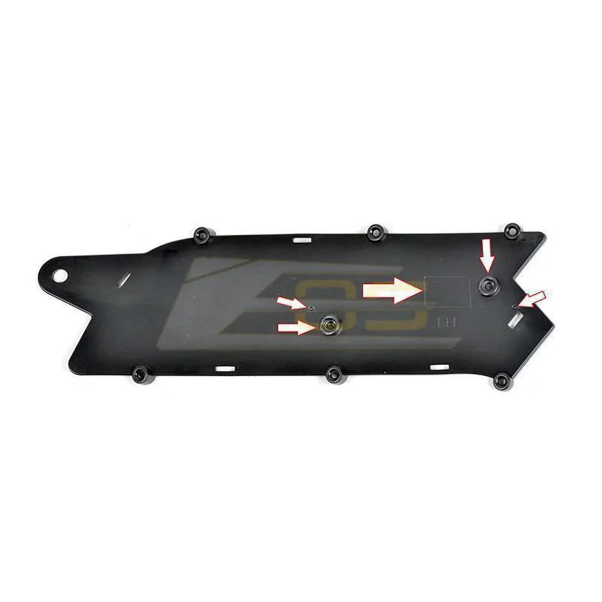 Extreme Online Store Replacement for 2014-2019 Chevrolet Corvette C7 All Models | GM Factory Z06 Style Painted Carbon Flash Metallic Front Bumper Lower Grille Cover (with Front Camera Bracket)