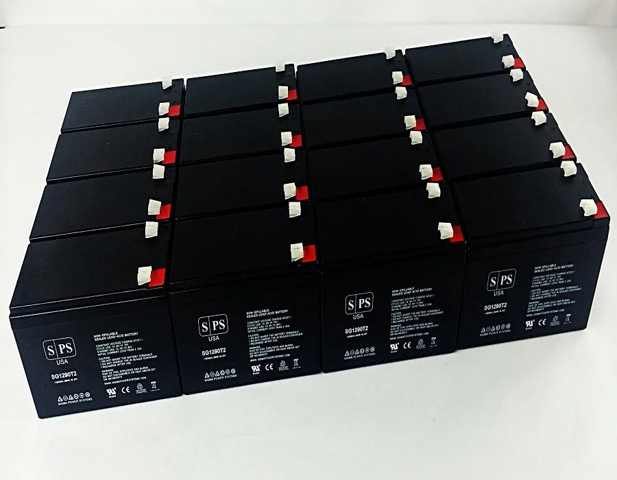 SPS Brand 12V 9Ah Replacement Battery (SG1290T2) for Merida PC 500 (Terminal T2) (20 Pack)