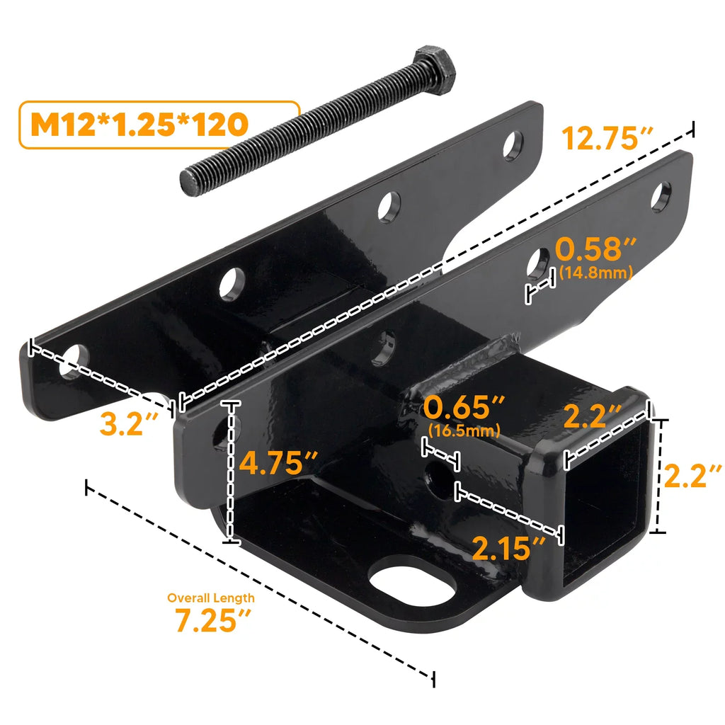 WEISEN - 2" Heavy Duty Rear Receiver Hitch for 2018-2022 Jeep Wrangler JL/JLU