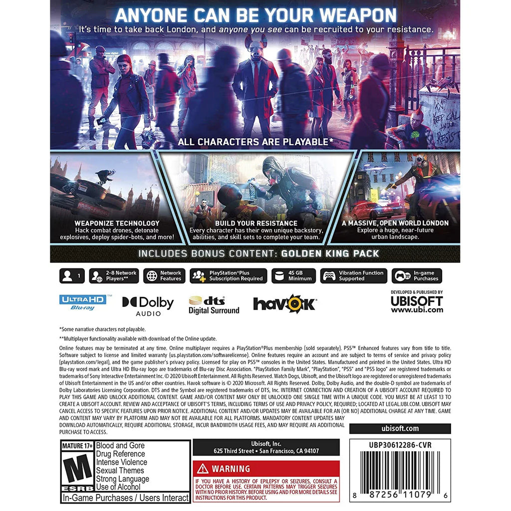 Watch Dogs: Legion and Mortal Kombat 11 Ultimate - Two Games For PS5