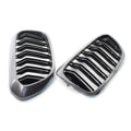 NS Front Grill Keney Grille Cover Trim for BMW 5 Series G30 G31 G38 530i 540i 2017 2018 2019, Carbon Fiber Style