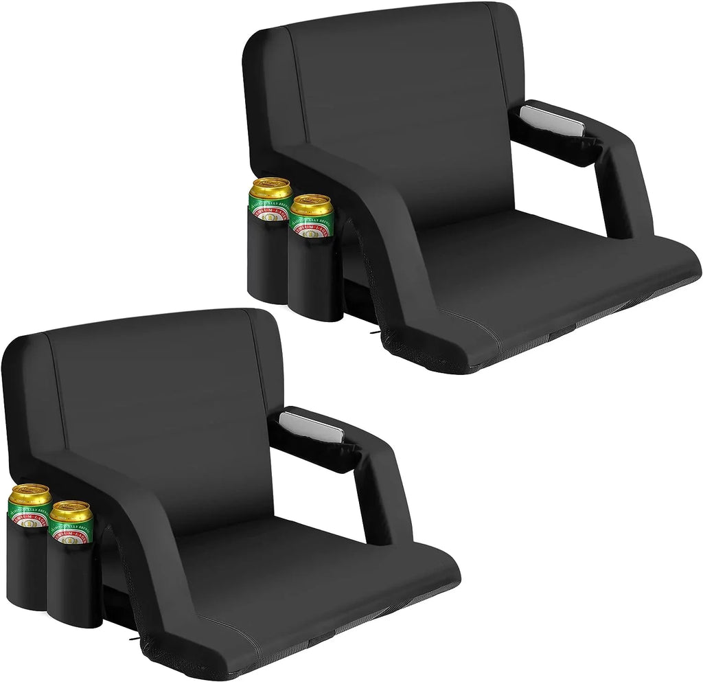 AiYCHEN Stadium Seat, 25-Inch Extra Wide Reclining Chair for Bleachers - Thicker, Liquid and Sturdy Seating for Sporting Events, Beaches, Camping, and Picnic
