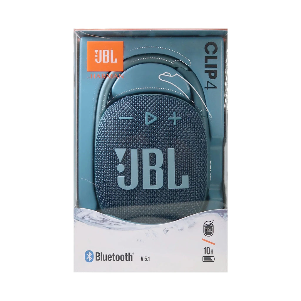 2x JBL Clip 4 Portable Bluetooth Fluid Speaker (Blue)