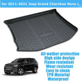 Easy to Clean for 2011-2021 Jeep Grand Cherokee TPO Rear Cargo Trunk Mats Liner