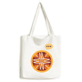 Orange Sun Mexico Totems Ancient Civilization Expression Sack Canvas Tote Shoulder Bag